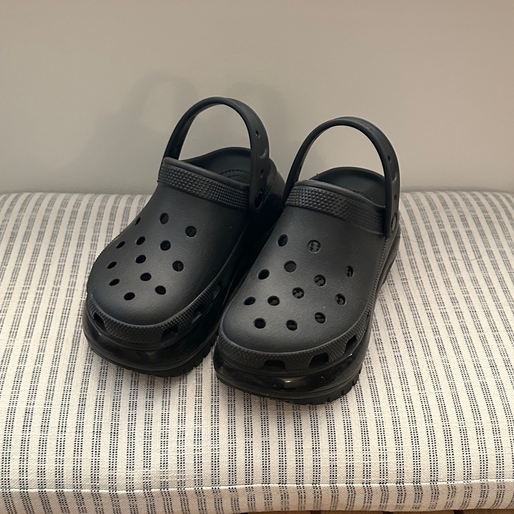 CROCS Classic Black Clogs; Worn twice